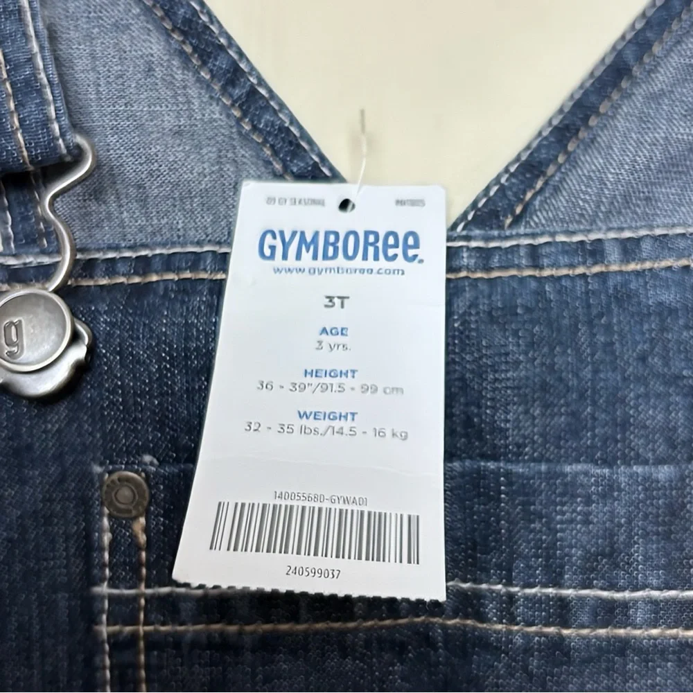 Vintage‎ Gymboree 3T Denim Overalls 2008 Y2K New NWT